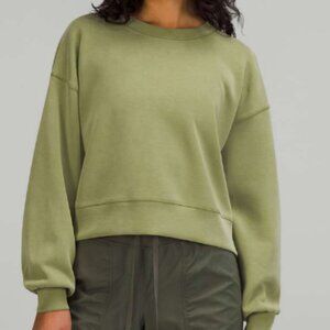 23. Lululemon Perfectly Oversized Cropped Crew *Softstreme Bronze Green